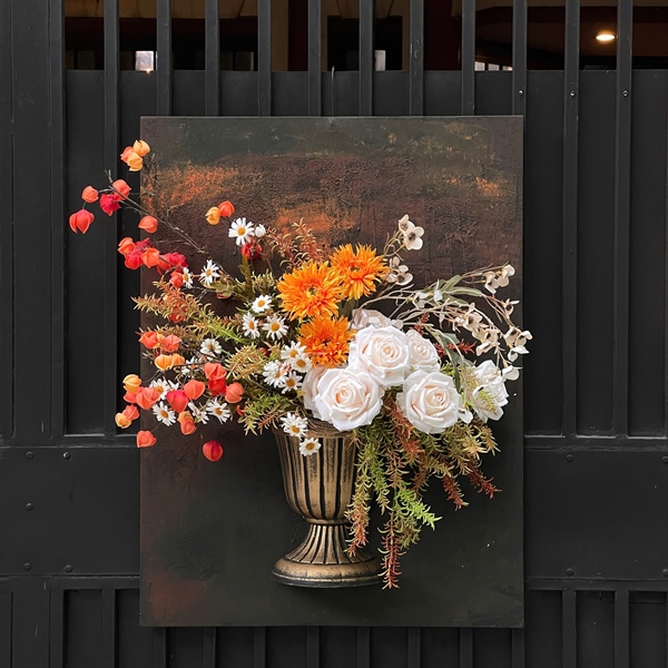 Tranh hoa cúc xù lớn - LC