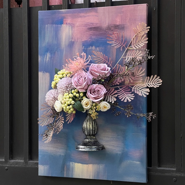 Tranh hoa hồng - Tím xanh - LC