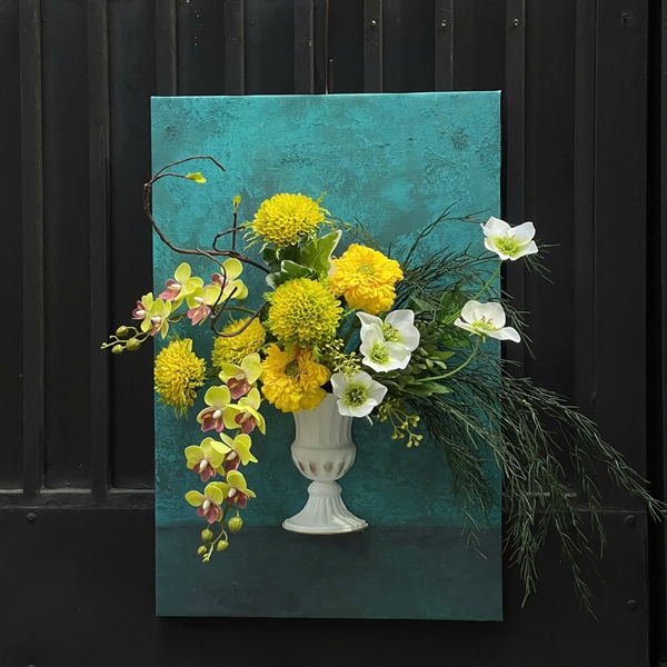 Tranh hoa lan nhỏ - Xanh cốm - LC