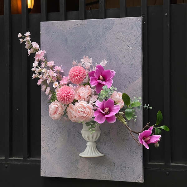 Tranh hoa mộc lan - Hồng sen - LC