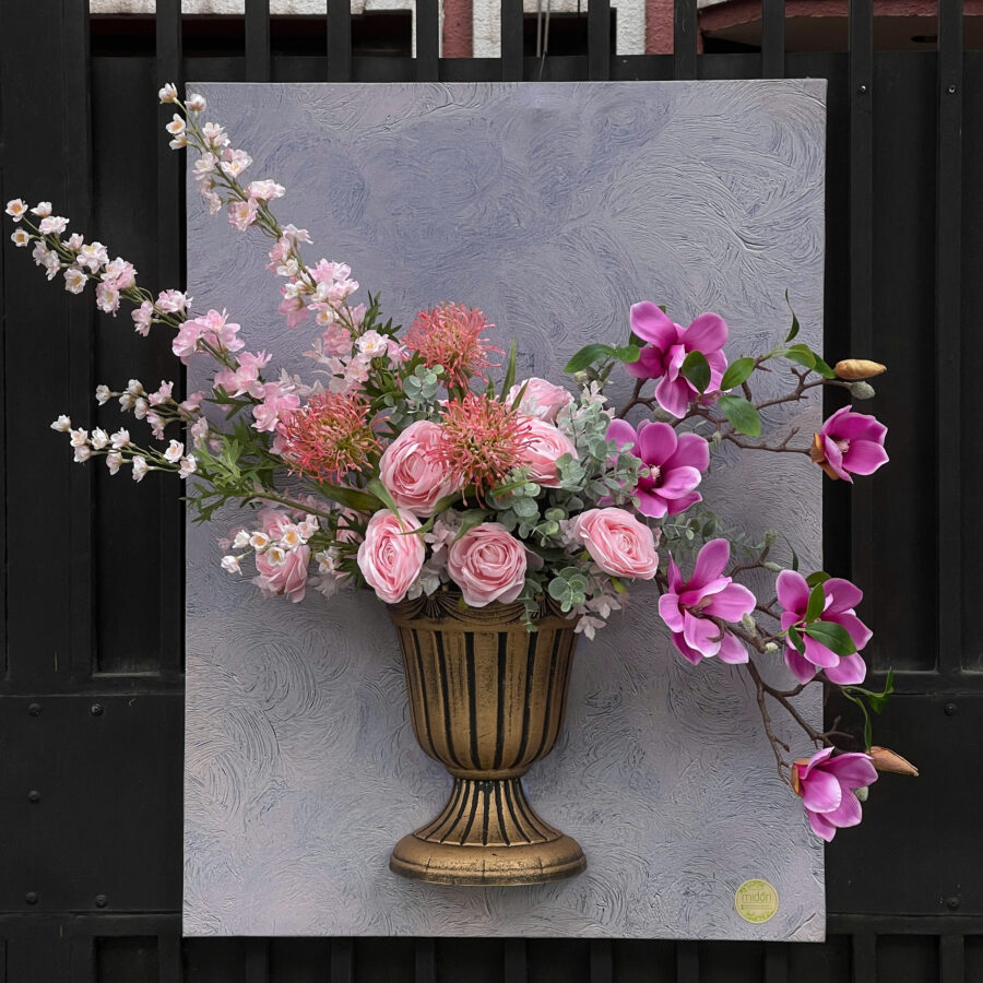 Tranh hoa mộc lan lớn - Hồng sen - LC