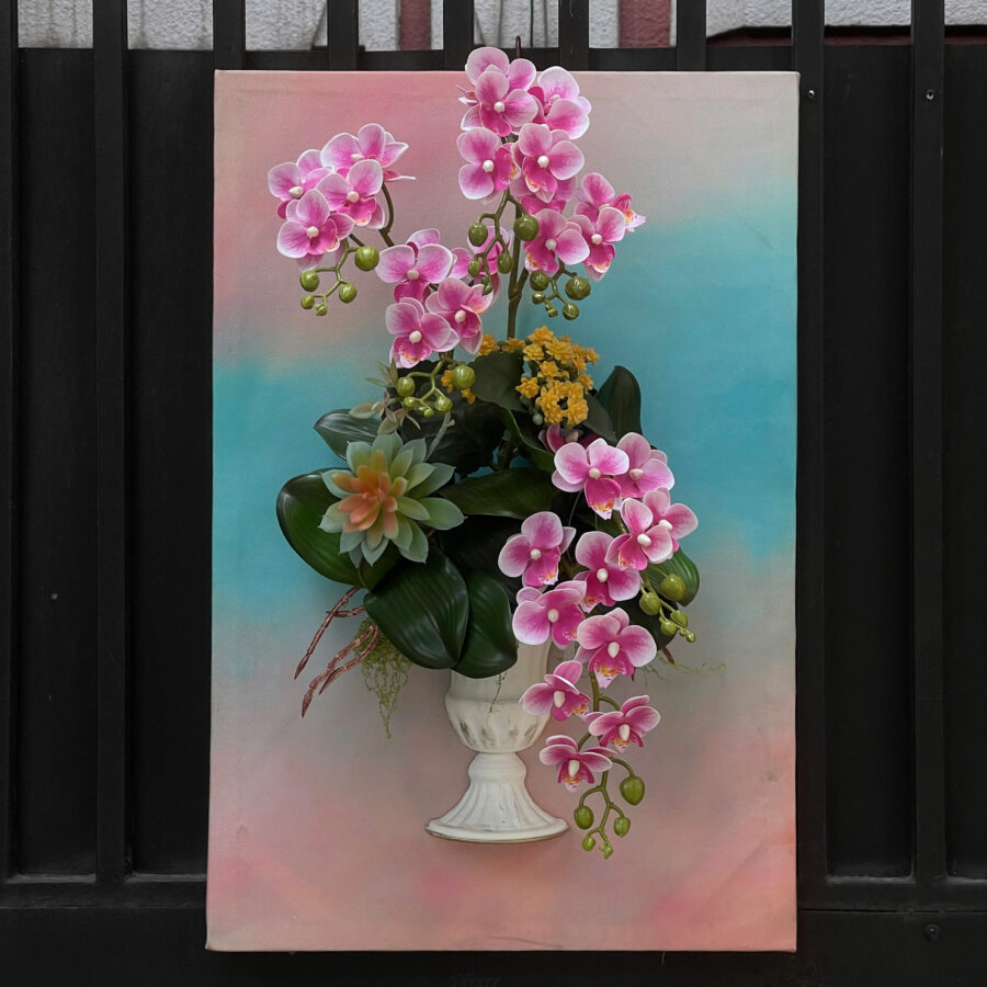 Tranh hoa lan nhỏ - Hồng đậm - LC